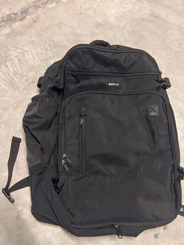 Mochila ECOHUB Cabina Avión 40x20x25 Negra