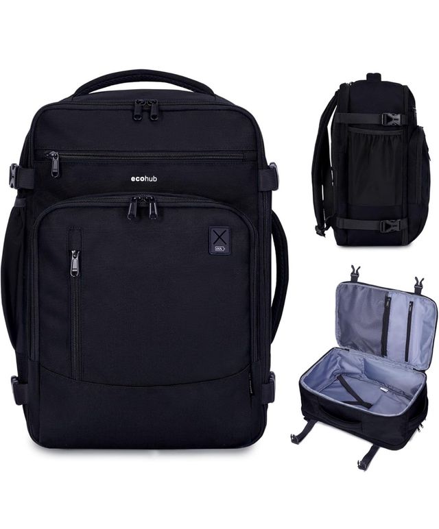 Mochila ECOHUB Cabina Avión 40x20x25 Negra