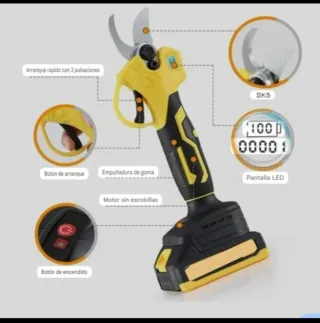 Tijeras Eléctricas Podar Batería Recargable