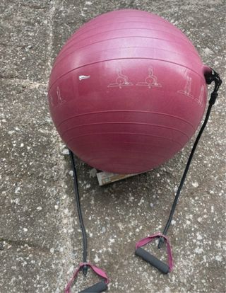 Palla fitness 55 cm con elastici