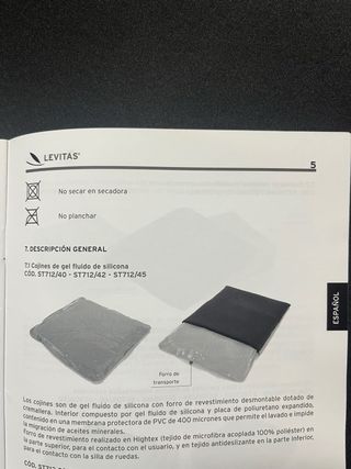 Cojín Antiescaras Levitas Negro Piel Sintética