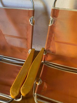 2 Sillas de Playa Plegables Naranja