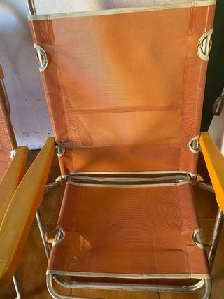 2 Sillas de Playa Plegables Naranja