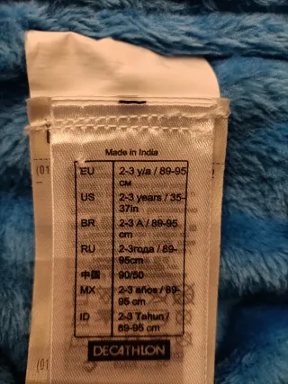 Pantalón de nieve para niño talla 2-3 años 89-95cm