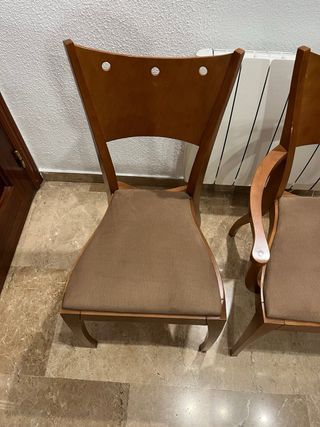 Conjunto de 6 sillas de comedor de madera