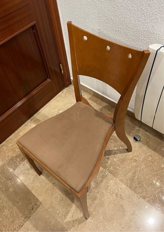 Conjunto de 6 sillas de comedor de madera