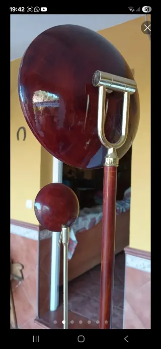 Lámpara De Pie 2 Focos Alta 1.80m Vintage