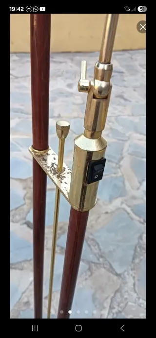 Lámpara De Pie 2 Focos Alta 1.80m Vintage