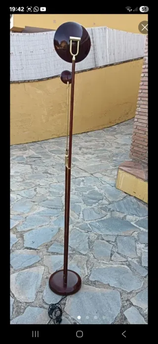 Lámpara De Pie 2 Focos Alta 1.80m Vintage