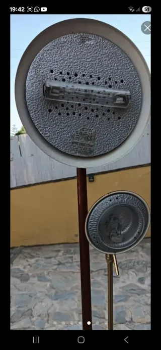 Lámpara De Pie 2 Focos Alta 1.80m Vintage