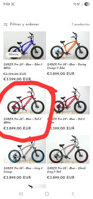 Bicicleta Fat Bike Californiana Soul Roja
