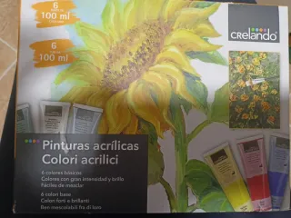 Set Pinturas Acrílicas Crelado 6 Tubos grandes