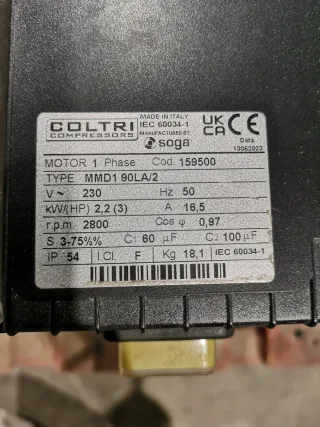 Compresor COLTRI buceo