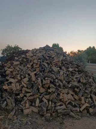 Leña de almendro para chimenea