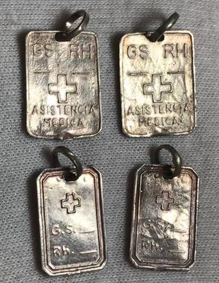 Medallas Plata Grupos Sanguíneos RH + Regalo