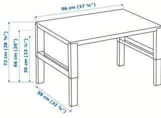 Mesa de estudio blanca de madera