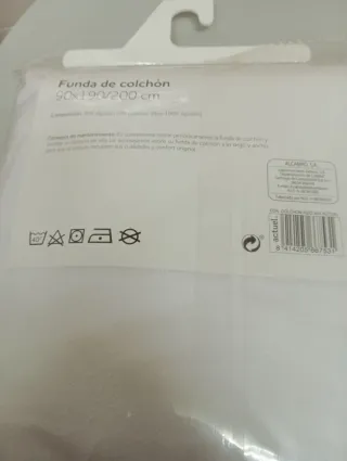 Funda colchón rizo algodón antiácaros 90cm