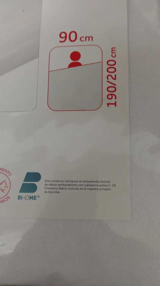 Funda colchón rizo algodón antiácaros 90cm