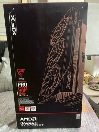 caja vacia tarjeta Gráfica AMD Radeon RX 9060 XT