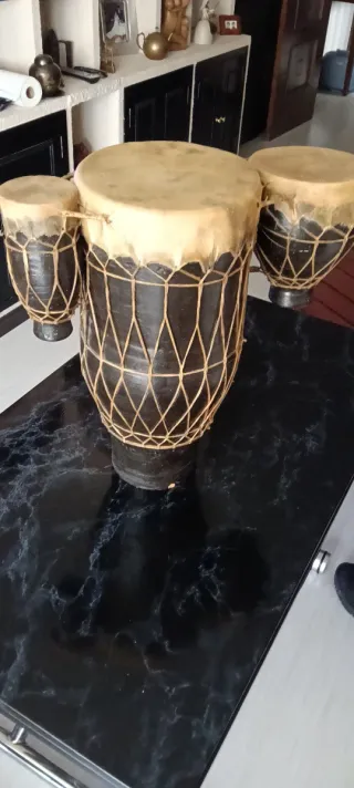 Bongos Vintage Piel Natural
