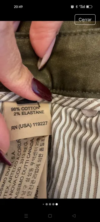 Pantalones Massimo Dutti caqui