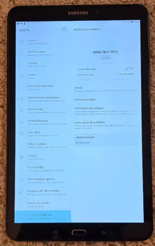 Samsung Galaxy Tab A (2016) Negra
