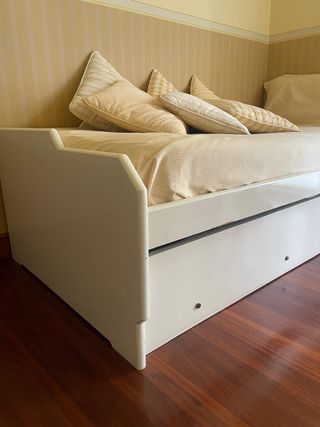 Cama nido blanca y beige