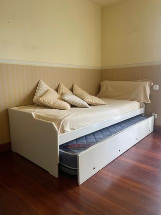 Cama nido blanca y beige