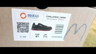 Zapatos de trabajo Sparco negros y rojos