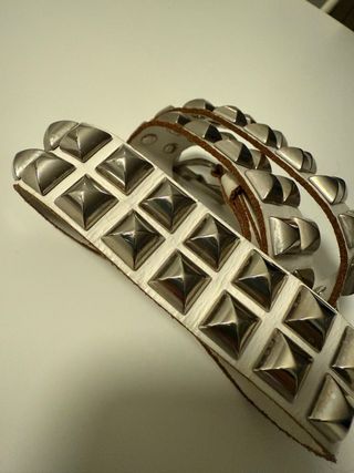 Cintura Vera con borchie argento