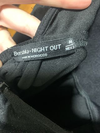 Vestido fiesta negro brillante