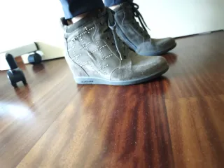 Botines Ante Nero Giardini Talla 37 Mujer