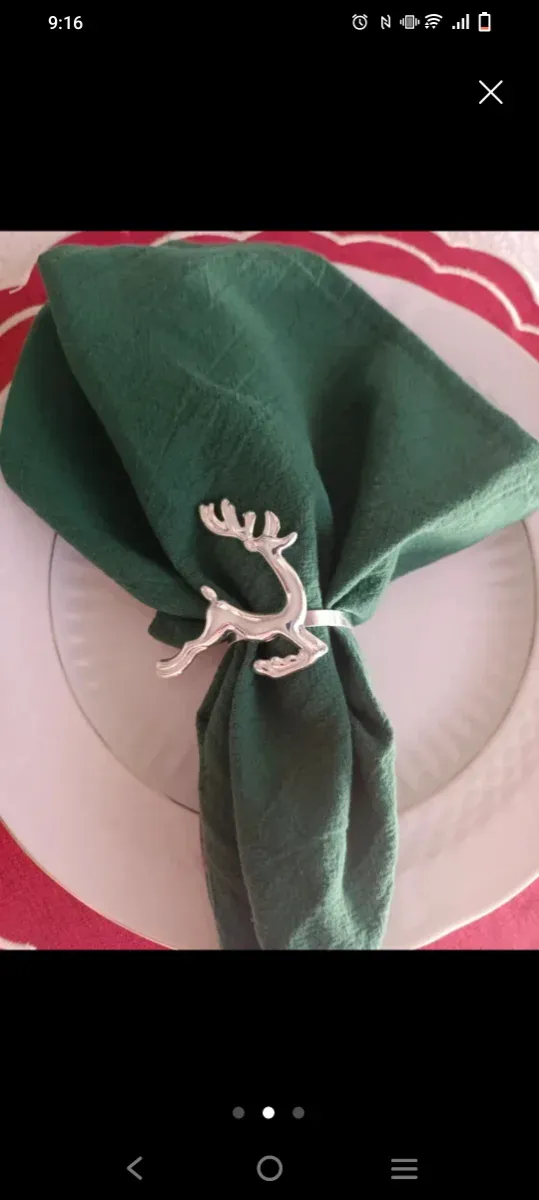 Set 6 Servilleteros plateados