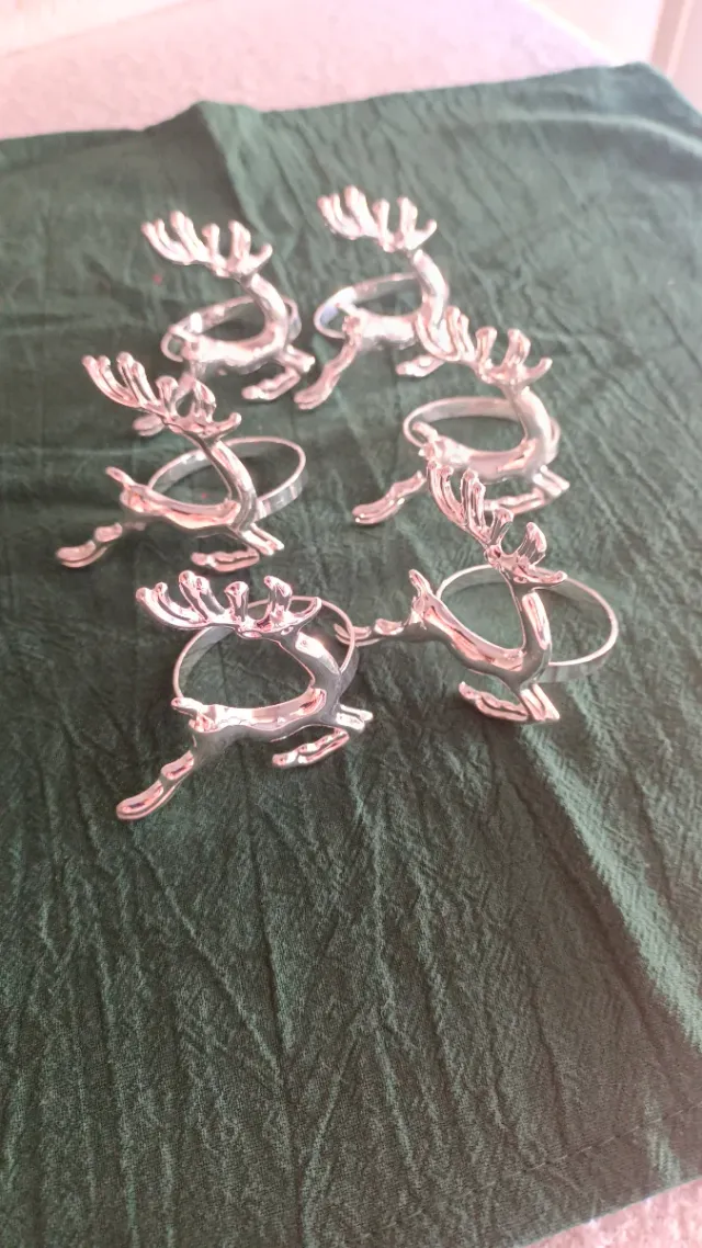 Set 6 Servilleteros plateados