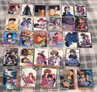 Lote de + de 48 cartas Carddass Masters Rurouni...