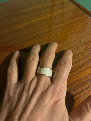 Anillo Oro Bañado Plata Nácar