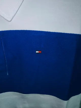Polo Tommy Hilfiger Rayas Azul Blanco