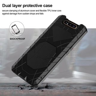 Funda de Metal de silicona a prueba de impactos para Samsung Galaxy A80
