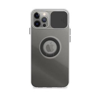 Funda iPhone 12 Pro Transparente con Anilla y Cubre Cámara