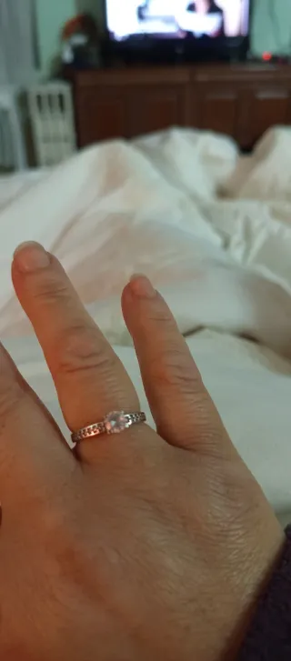 Anillo de compromiso de Oro Blanco y  Diamantes.