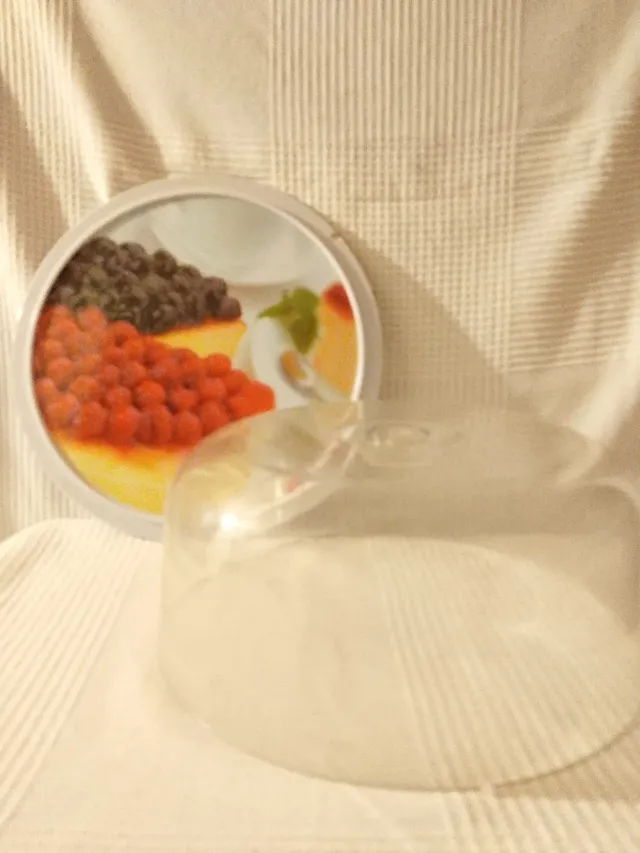 Porta tartas cristal y plástico