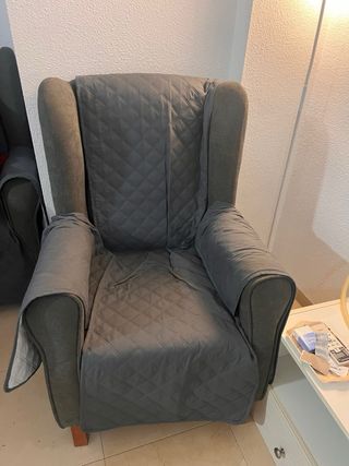 Sofá individual gris