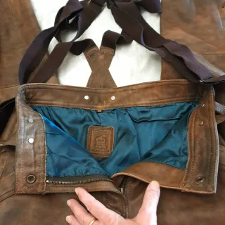 Hein Gericke pantalon cuero vintage mujer 36