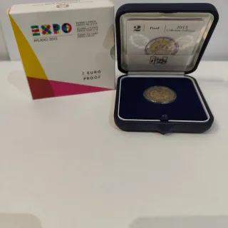 MONEDA PROOF DE 2€ ITALIA EXPO MILAN 2015