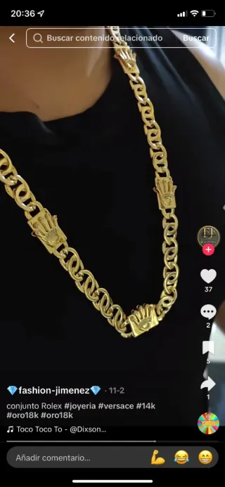 Cadena Rolex Oro Laminado