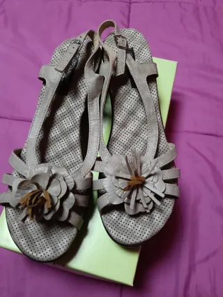Sandalias grises Mujer Talla 40