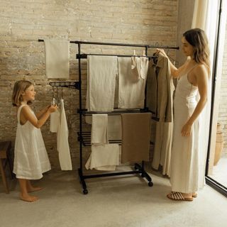 Tendedero Vertical Plegable Negro XXL