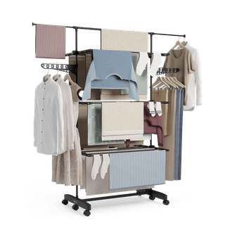 Tendedero Vertical Plegable Negro XXL