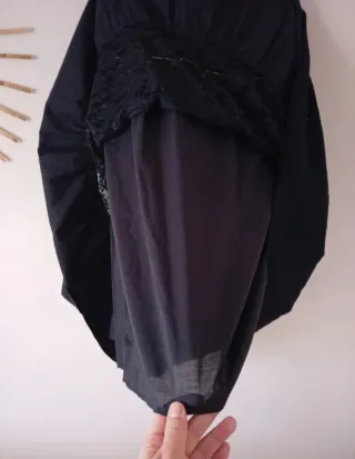 Falda larga negra talla 46