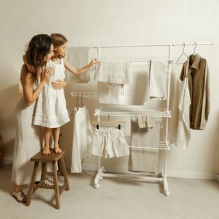 Tendedero Vertical Fold Care XXL Blanco